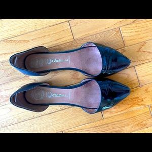 Jeffrey Campbell handmade black patent flats